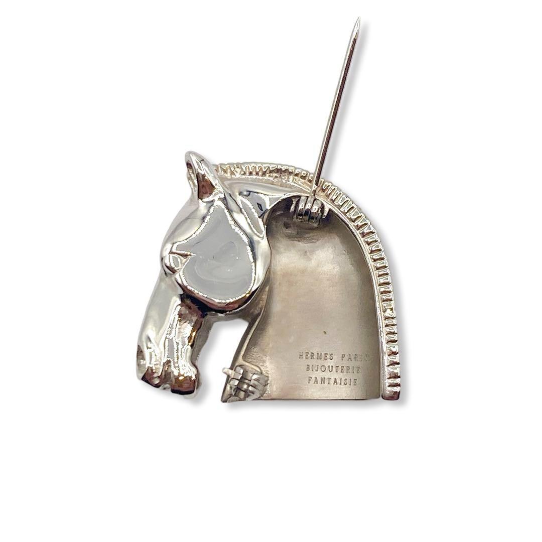☆美品☆　エルメス ブローチ　ホースヘッド　シュバル　シルバー