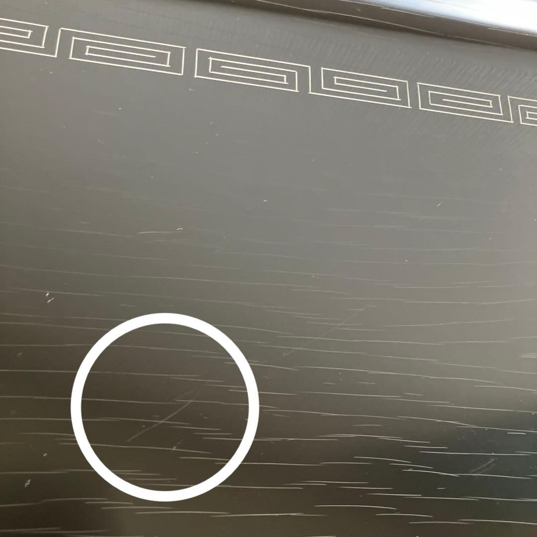 輪島塗　漆器　角盆と茶托5枚　雷紋