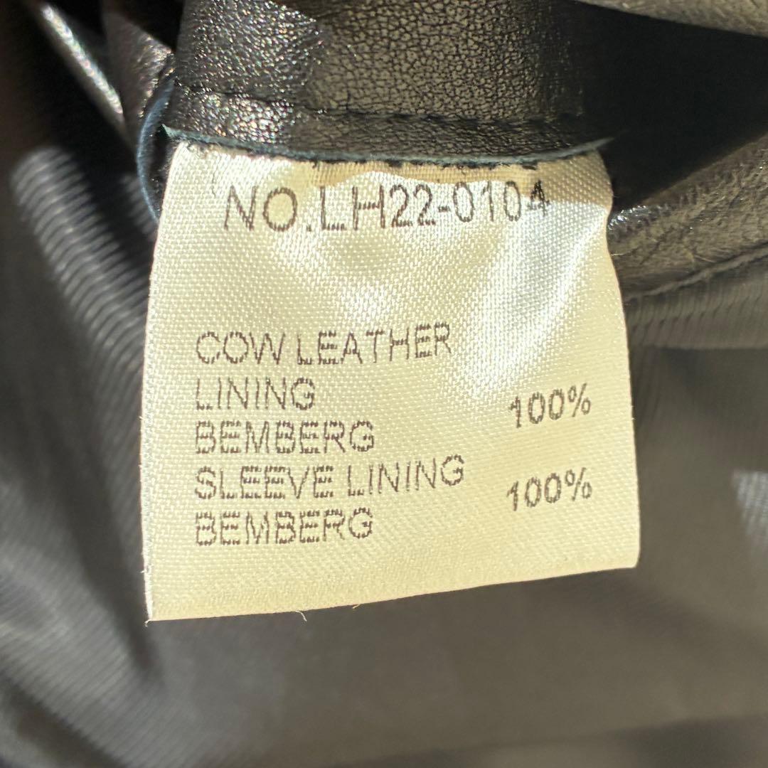 LITHUM HOMME リチウムオム シングルライダースジャケット カウレザー