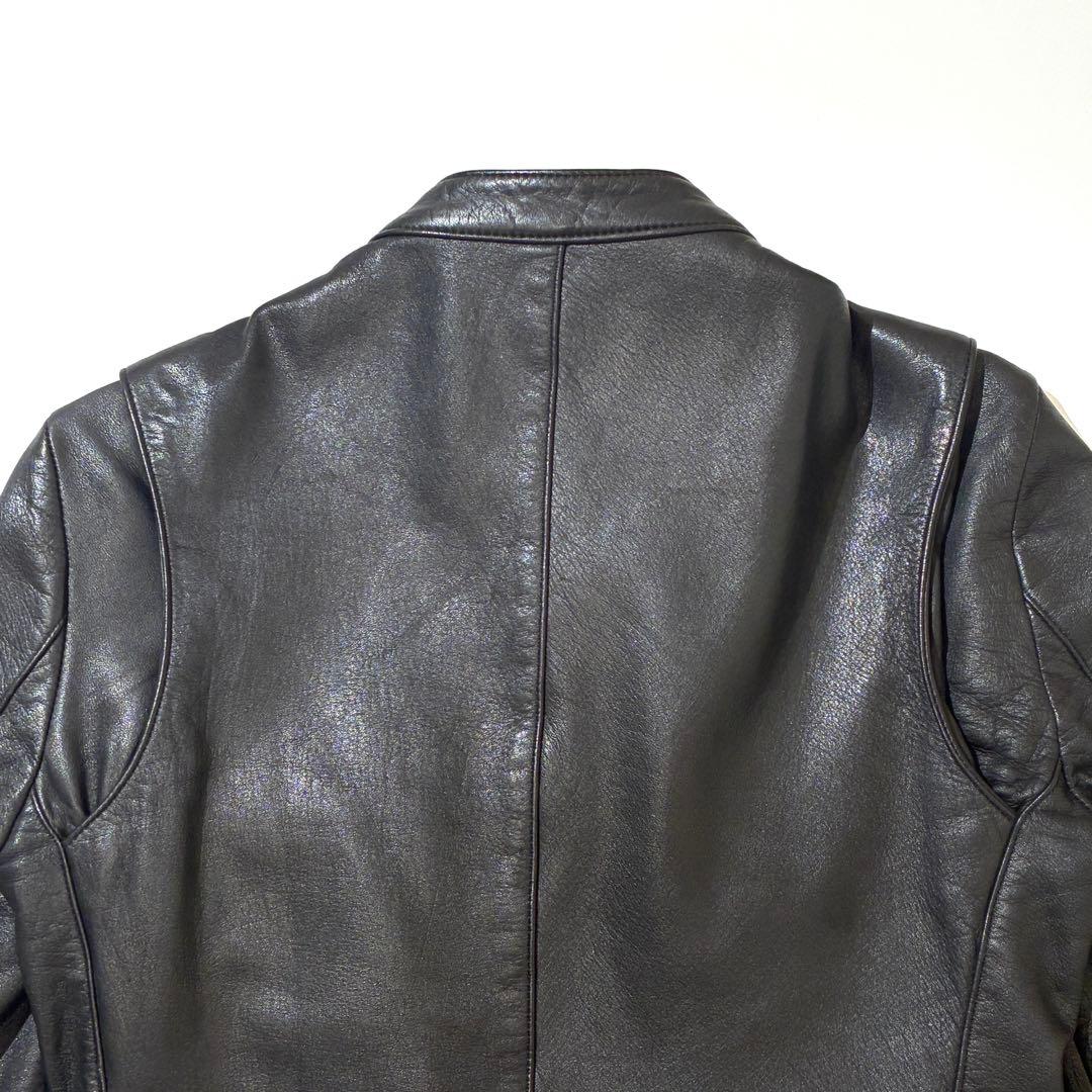 LITHUM HOMME リチウムオム シングルライダースジャケット カウレザー