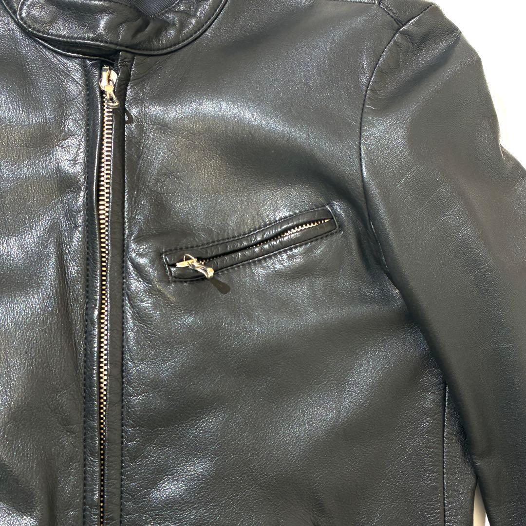 LITHUM HOMME リチウムオム シングルライダースジャケット カウレザー