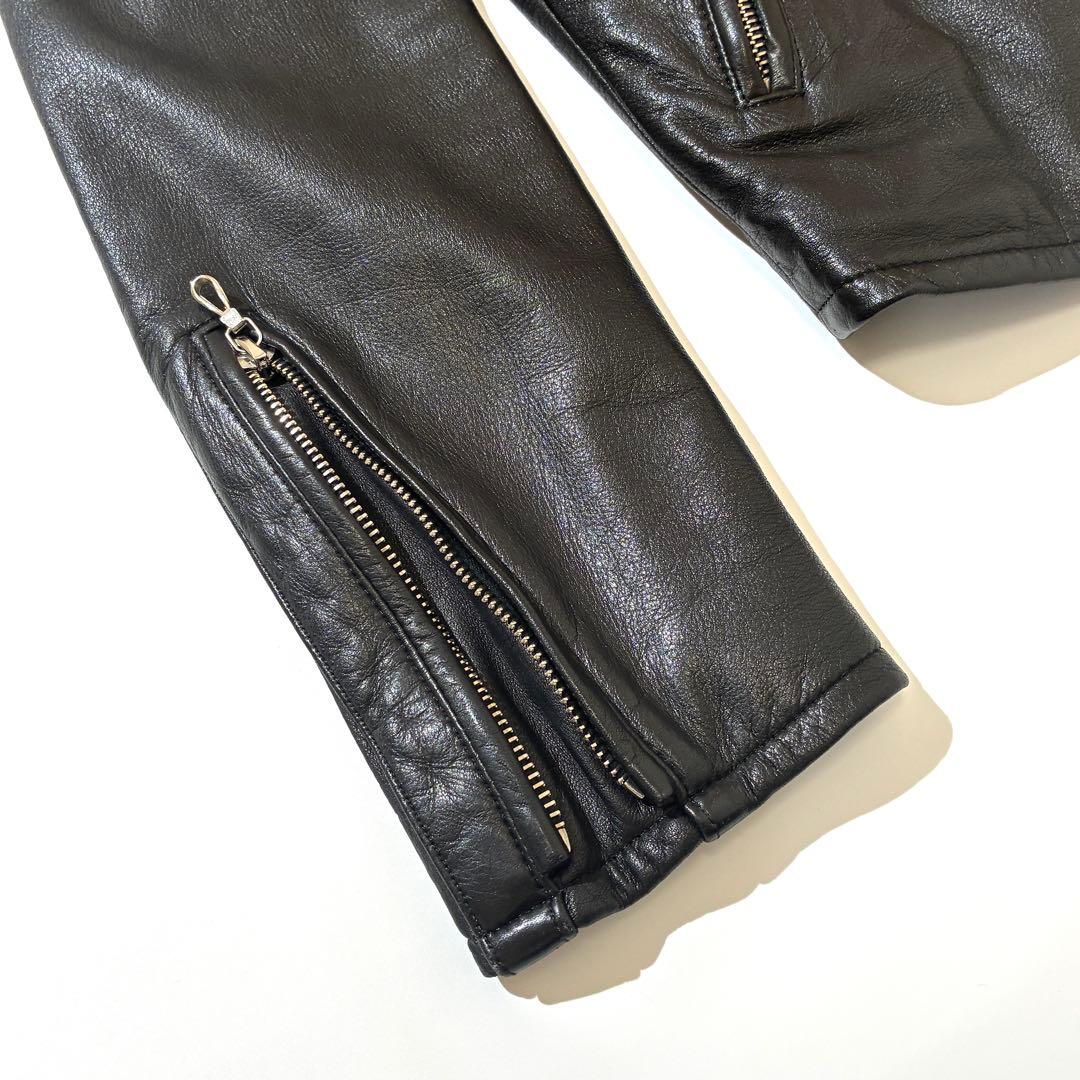 LITHUM HOMME リチウムオム シングルライダースジャケット カウレザー