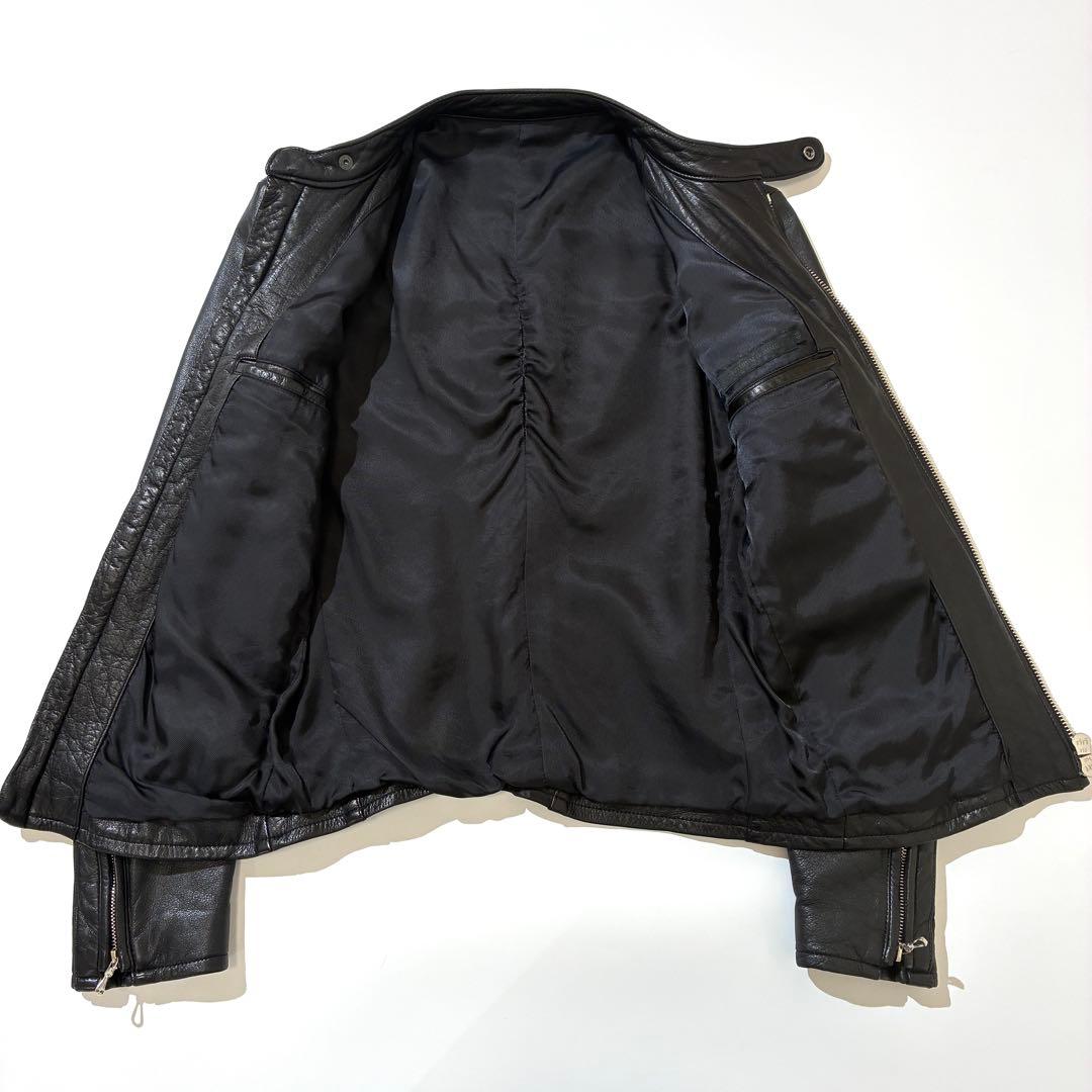 LITHUM HOMME リチウムオム シングルライダースジャケット カウレザー