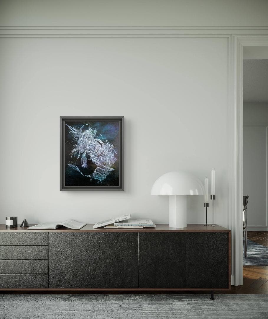 深海のdeus / モダン画 キャンバス 46×38㎝ F8 原画 現代アート