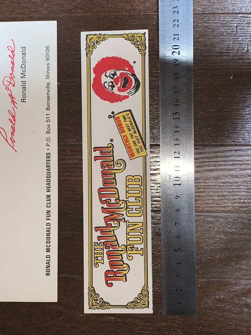 1970 アメリカ　マクドナルド　紙もの　ヴィンテージ　レア　印刷物
