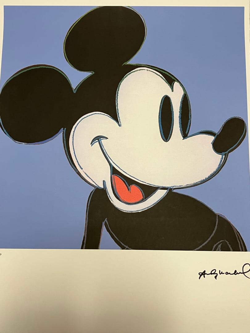 限定100枚 アート品 （模写）アンディ・ウォーホル ミッキーマウス【送料無料】