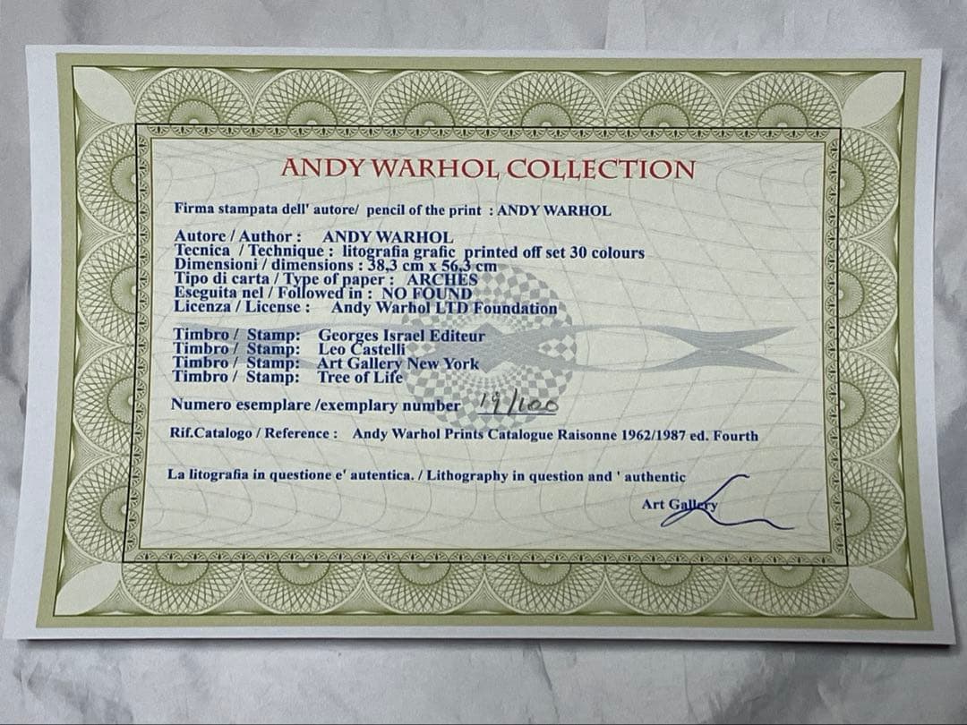 限定100枚 アート品 （模写）アンディ・ウォーホル ミッキーマウス【送料無料】