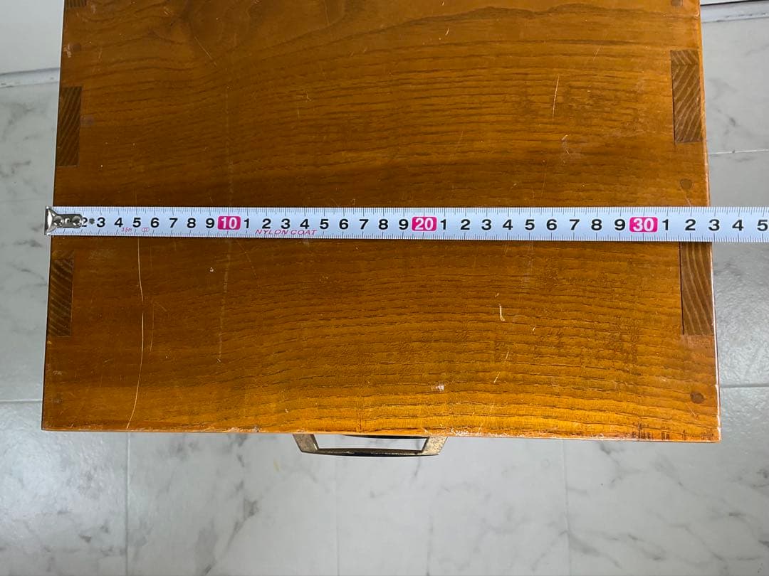 アンティーク　小引き出し 5段　ハンドル 金×黒　小箪笥　収納　古道具