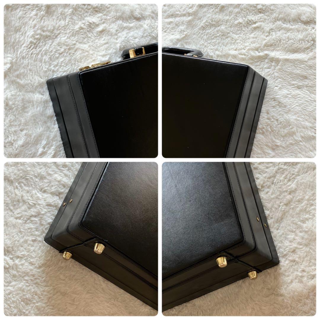 極上品 CAGIVA ITALY 本革 レザー アタッシュケース ブラック