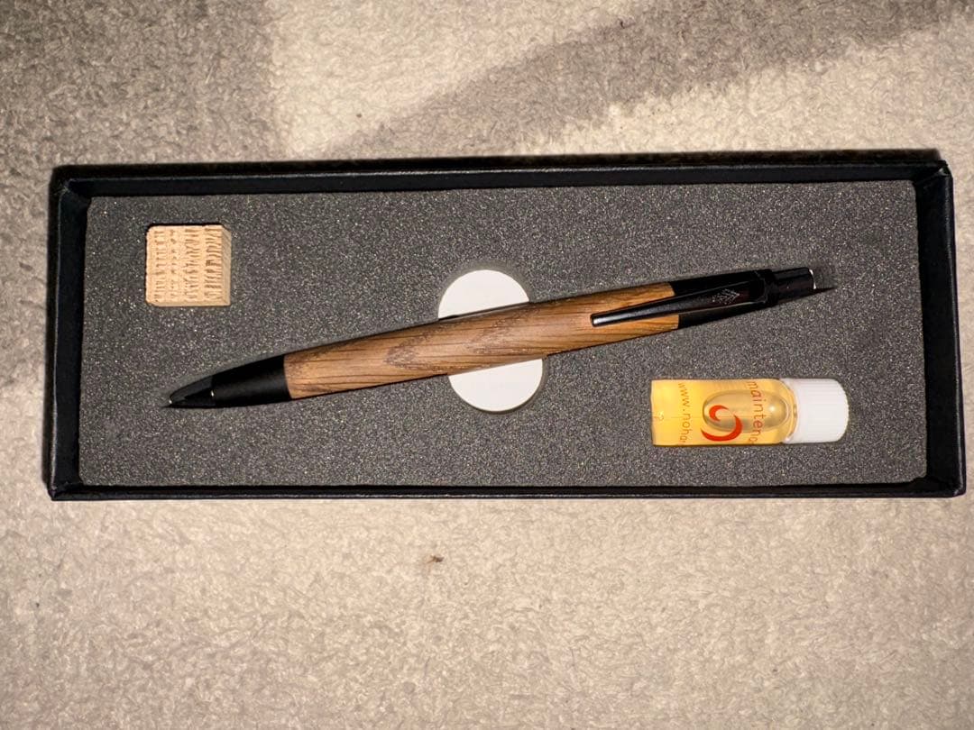 【soda melon】野原工芸 シャーペン 楢シルバー金具固定式口金付き