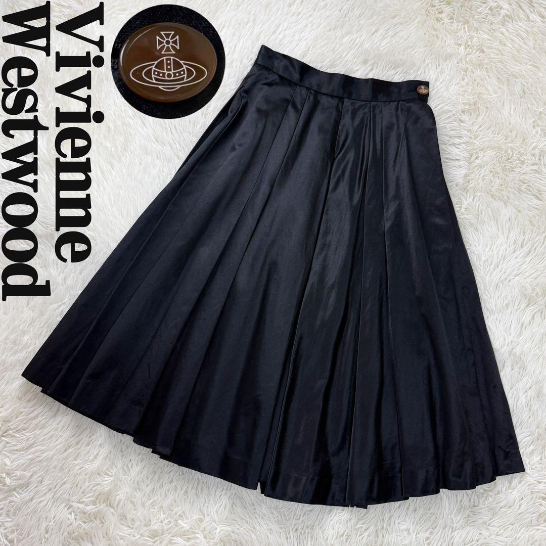 美品♡Lサイズ♡シルク混♡ヴィヴィアンウエストウッド プリーツ スカート