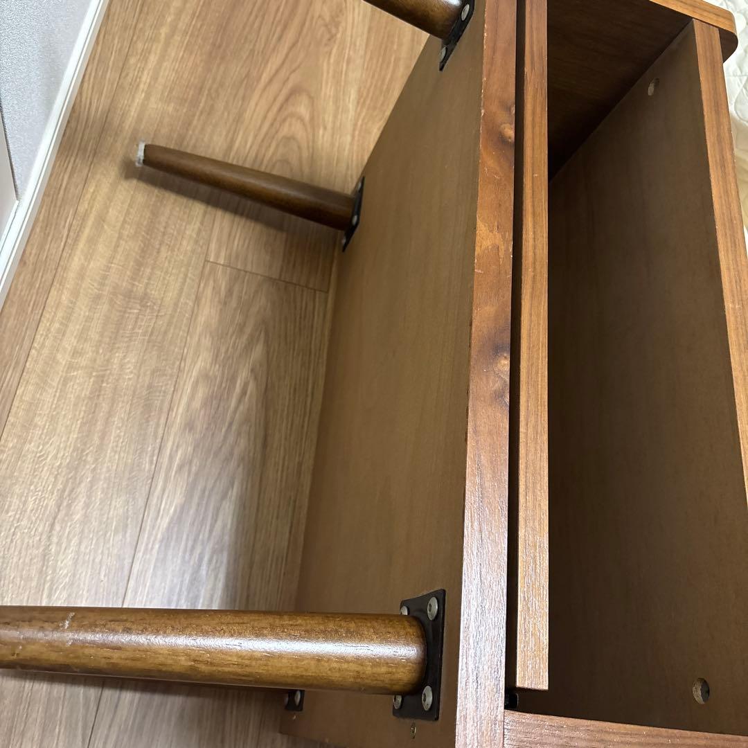 ノーチェ　NOCE 木製ブラウン ローテーブル/TVスタンド