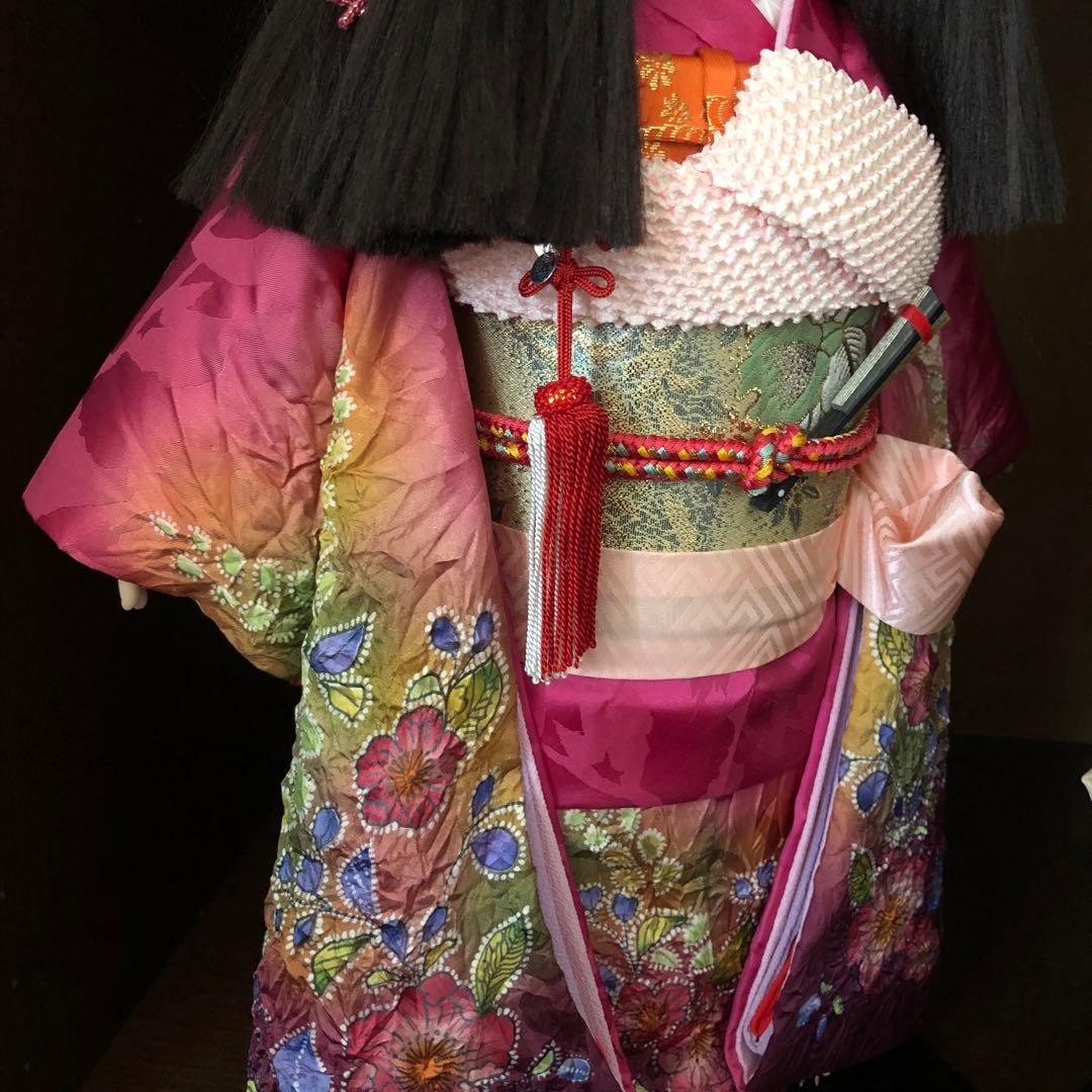 【中古品】年内セール　ペア市松人形　東京久月　正絹衣装　ドール