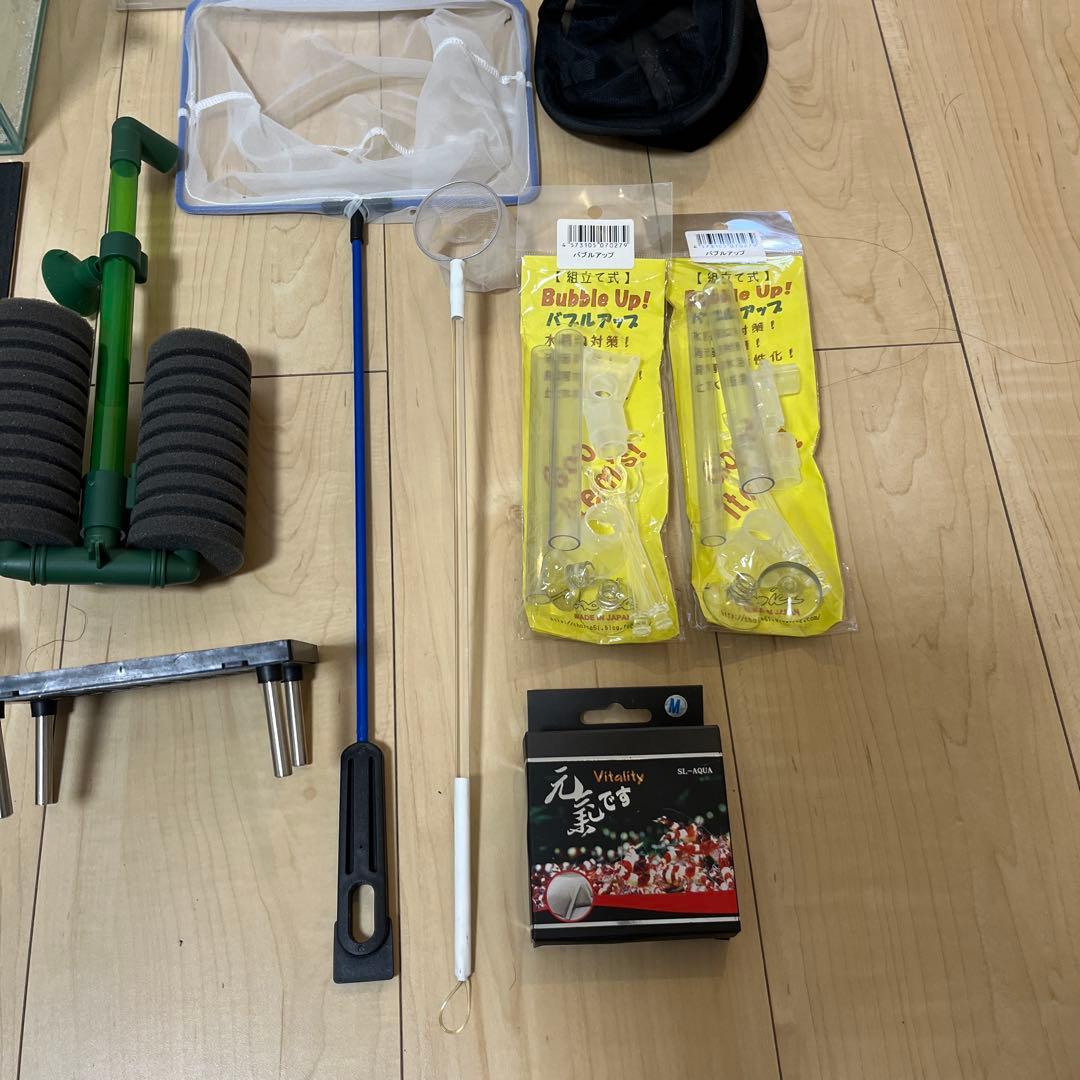 水槽セット ガラス製45cm水槽　ヒーター　ポンプ等　一式