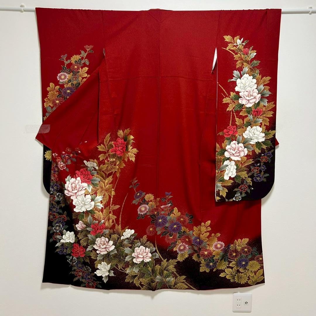 KP1787 振袖 身丈163cm 正絹 着物 成人式