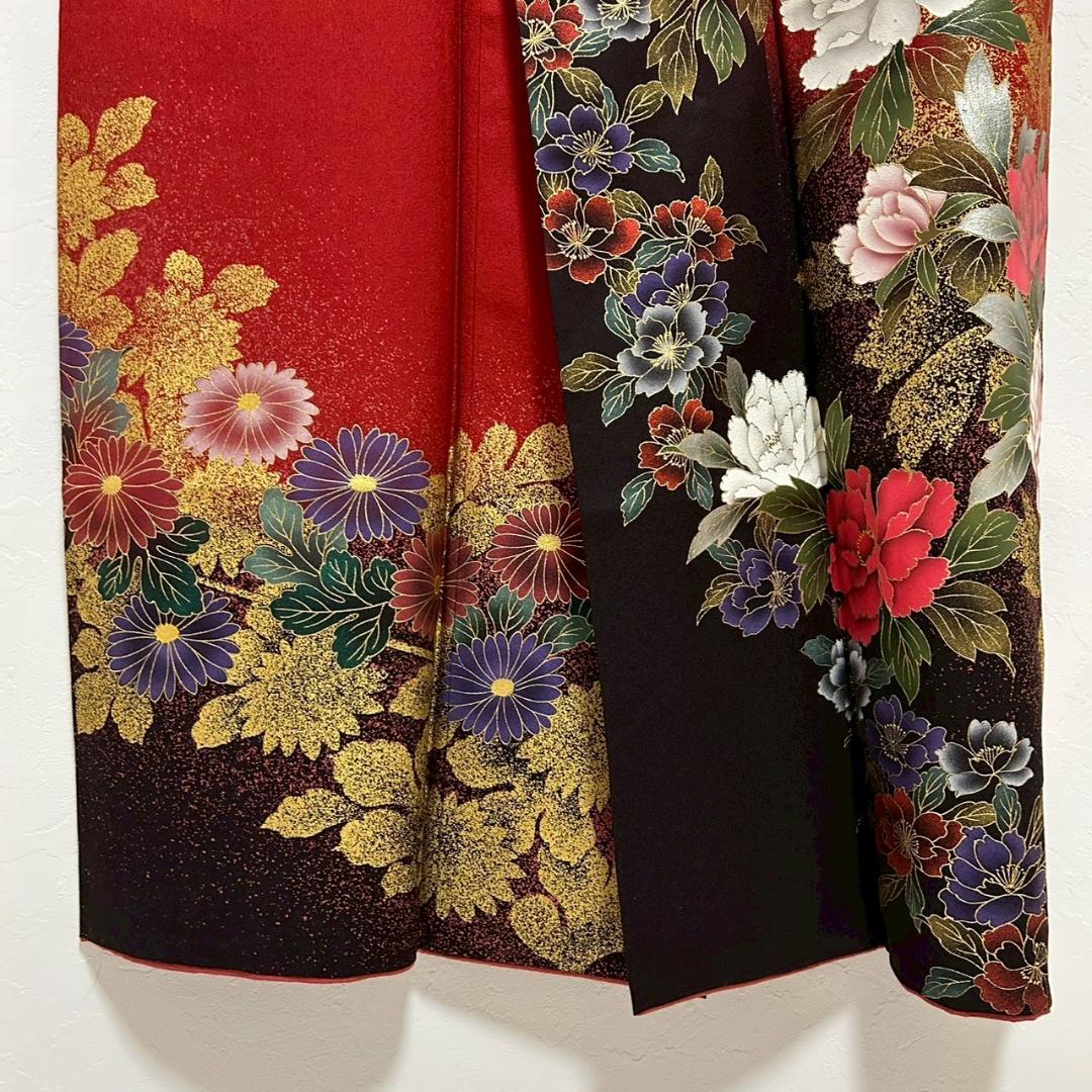 KP1787 振袖 身丈163cm 正絹 着物 成人式