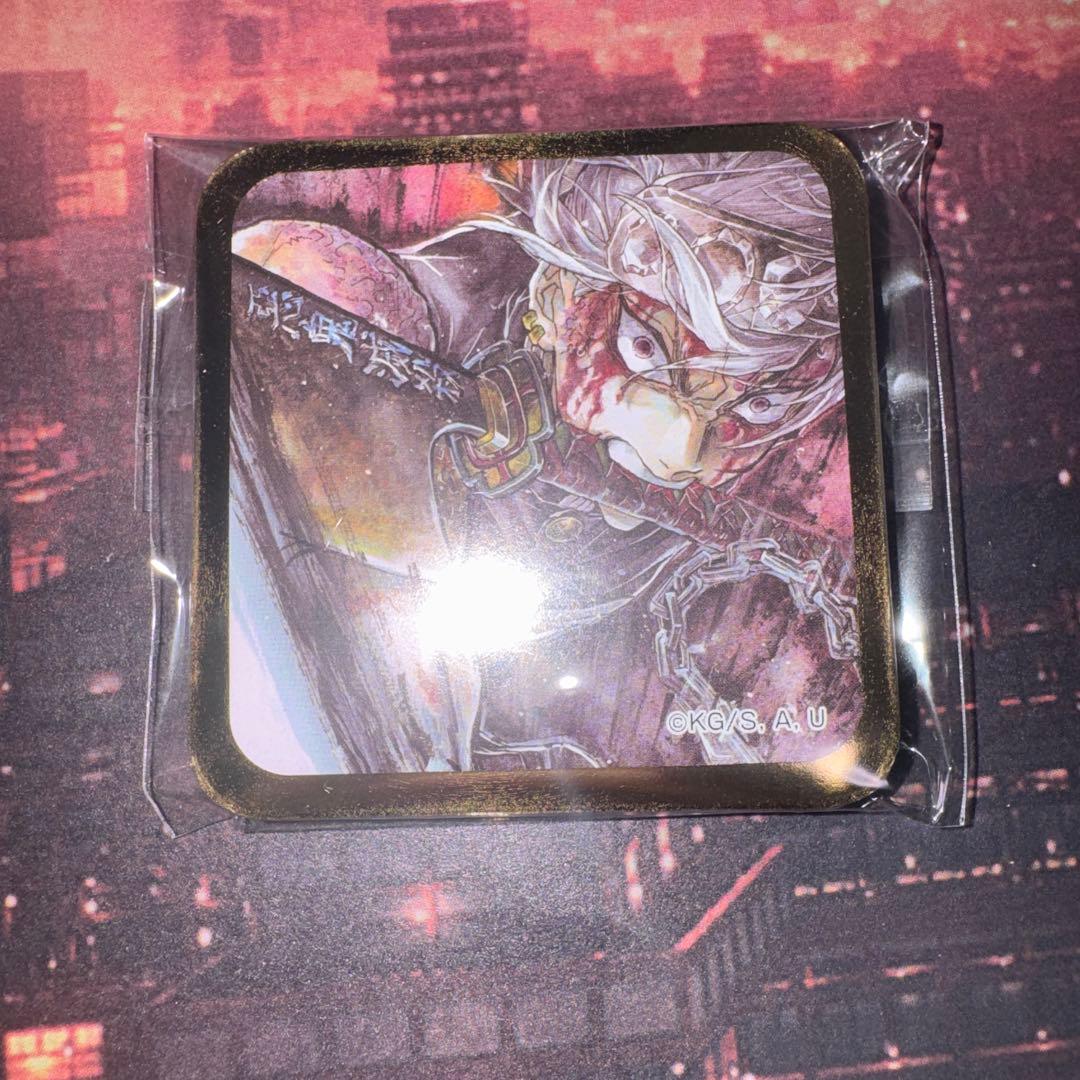 鬼滅の刃 ダイニング お楽しみくじ　イラストスクエア　缶バッジ　宇髄天元　音柱