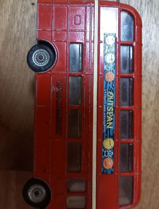 ミニカー　ロンドンバス　　二階建てバス　昭和レトロ