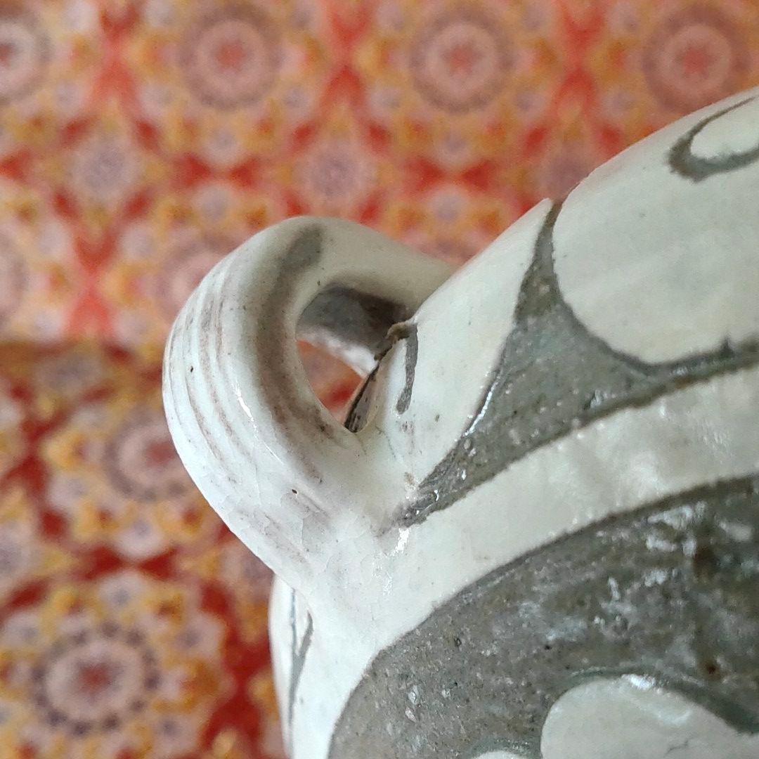 白掻落し　扁壺　三木 忠