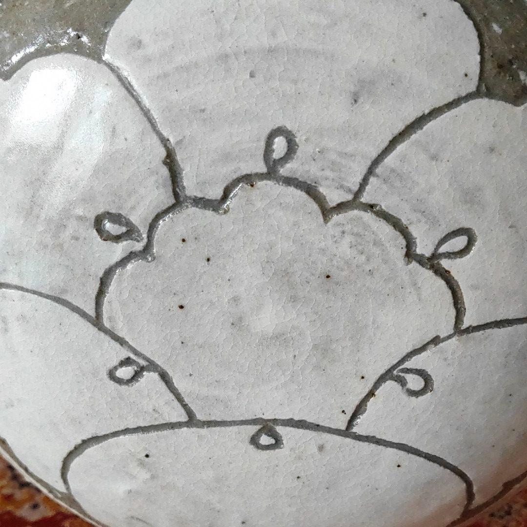 白掻落し　扁壺　三木 忠