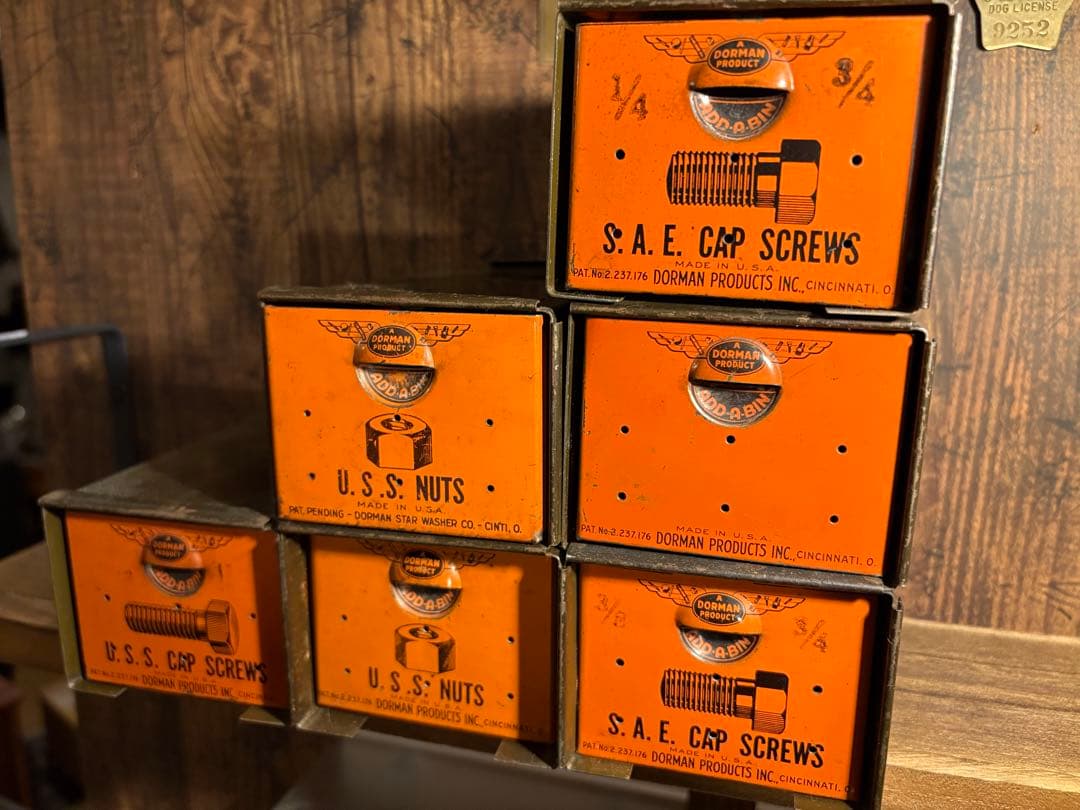 USAパーツキャビネット×6連結／1950s／DORMAN PRODUCTS