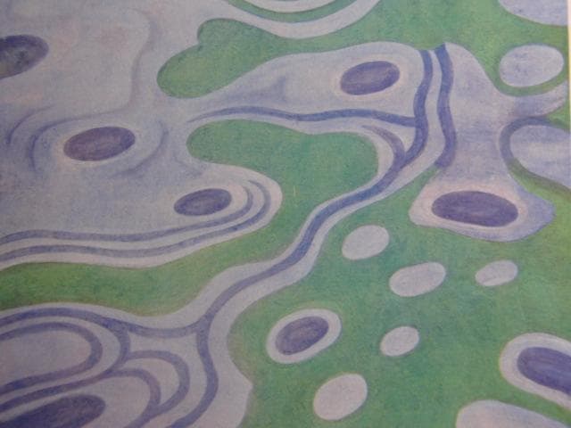 福田平八郎、【水】、希少な画集画、新品高級額・額装付、状態良好