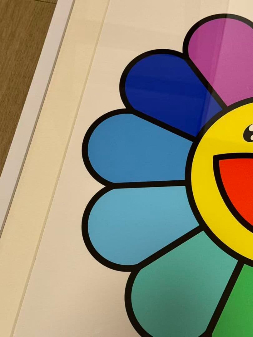 村上隆 版画 レインボーお花にっこりね！ED100