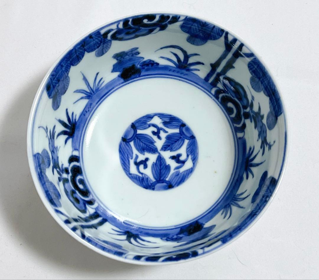 古伊万里　染付　鉢　3客　骨董