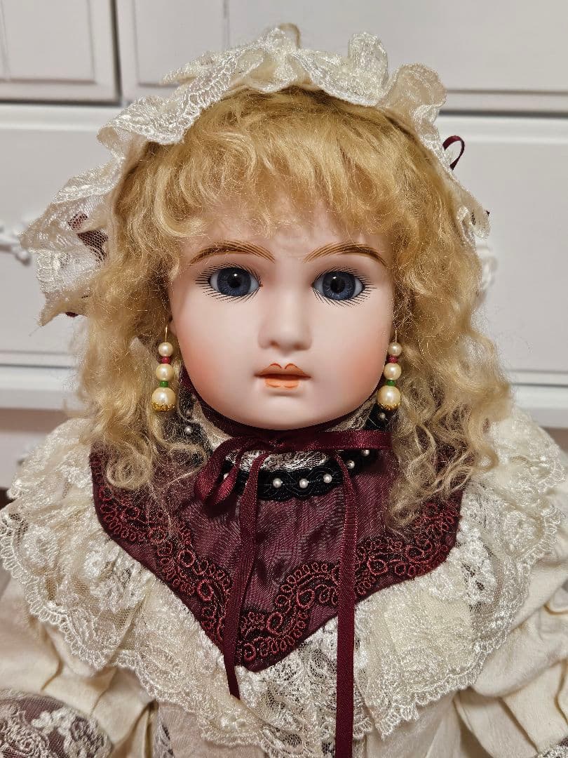 ジュモー❀Bebe Jumeau ブルーグレーの瞳　ビスクドール　リプロ