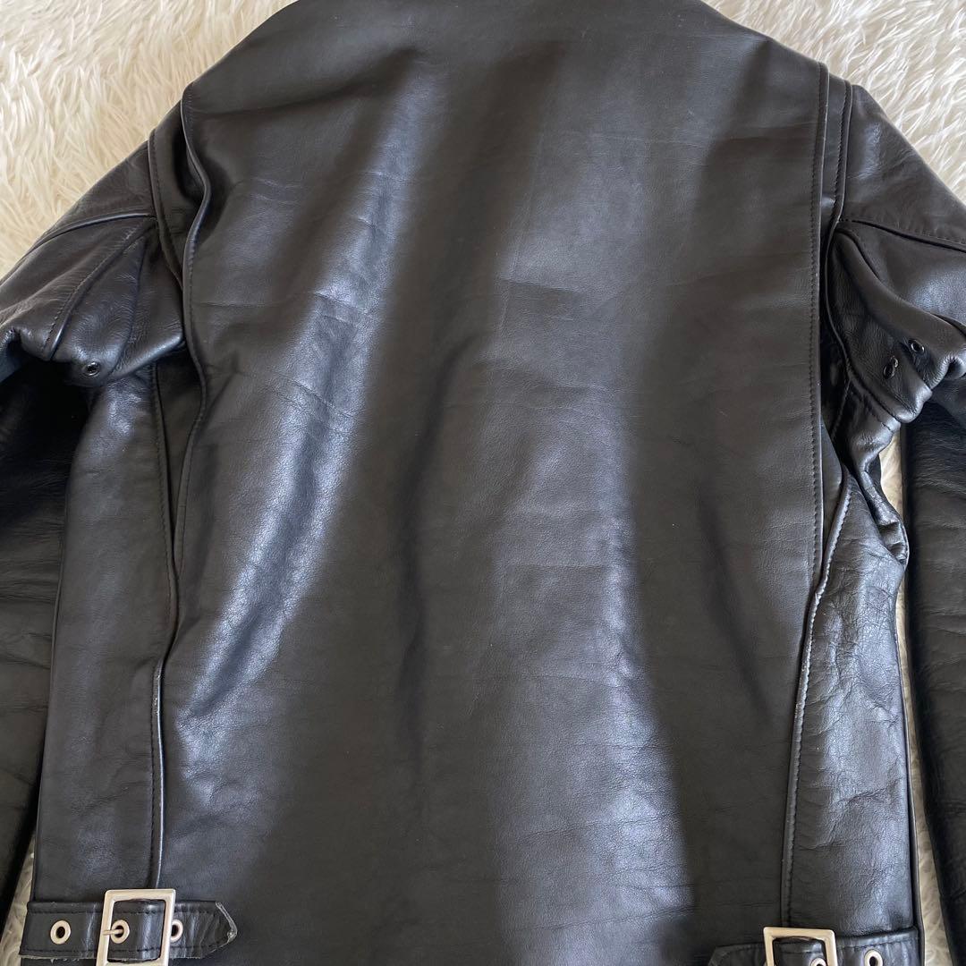 【美品】SCHOTT　641 シングルライダースジャケット　黒　38 L相当