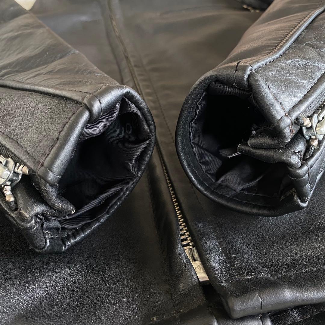 【美品】SCHOTT　641 シングルライダースジャケット　黒　38 L相当