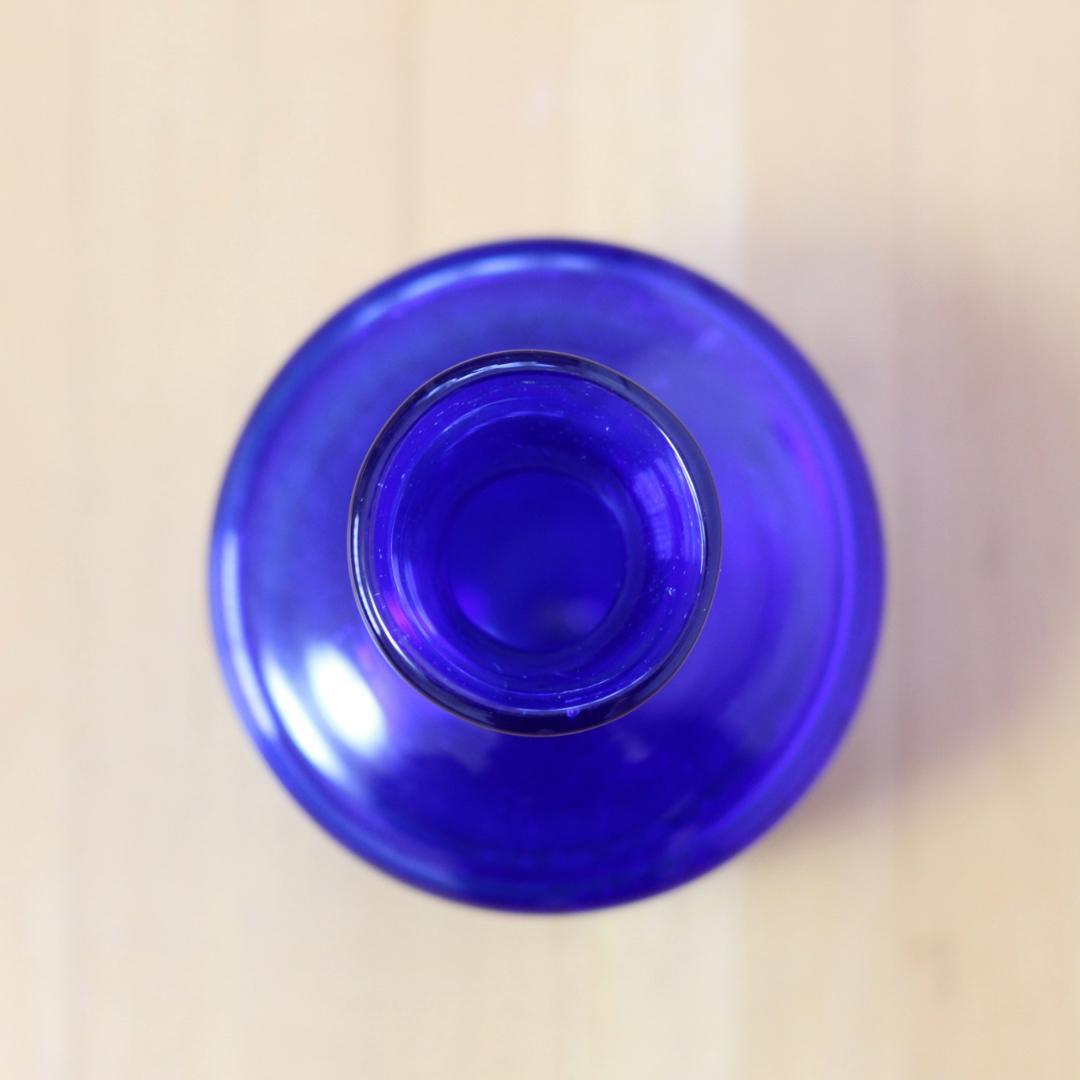 【サイン有り】エリックホグラン　Erik Hoglund　ブルーガラス 花器花瓶