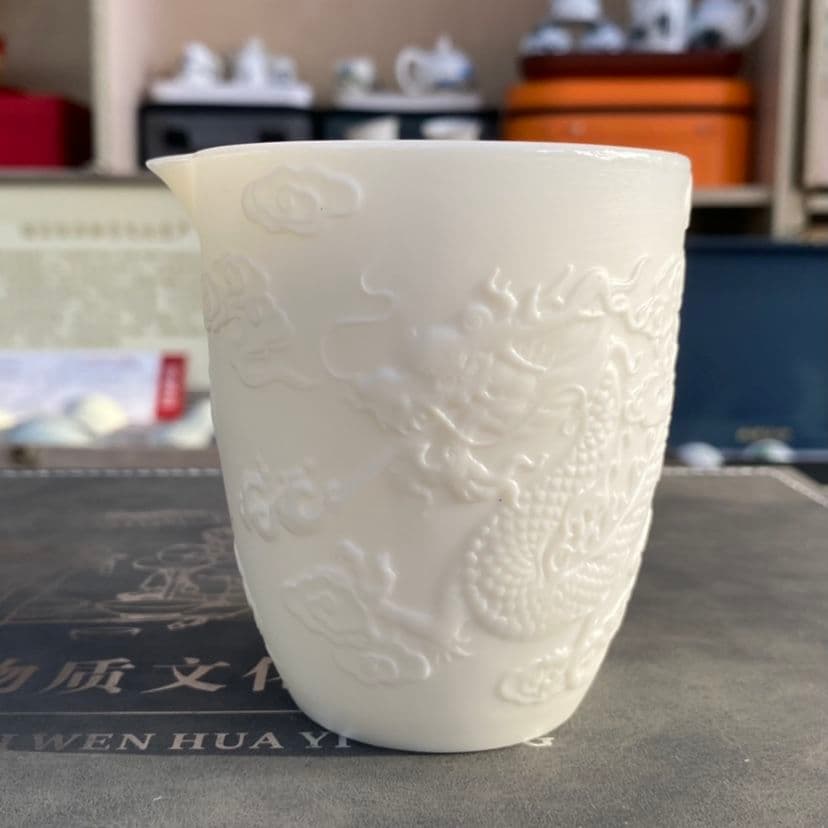 中国茶器 浮彫り龍紋功夫茶器セット 新品未使用