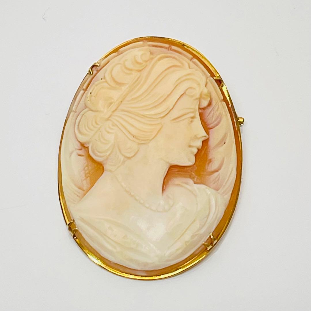 み*い様 カメオK18ブローチとペンダント2way 6.7g