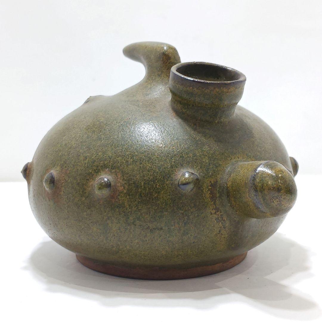 ZY83-2 中国 青磁 小壷 酒器 油壷　の