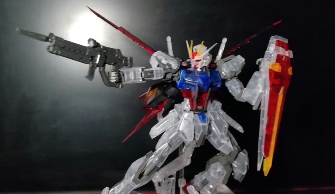 【ガンプラ】MG エールストライク ソリッドクリアver. 組立済