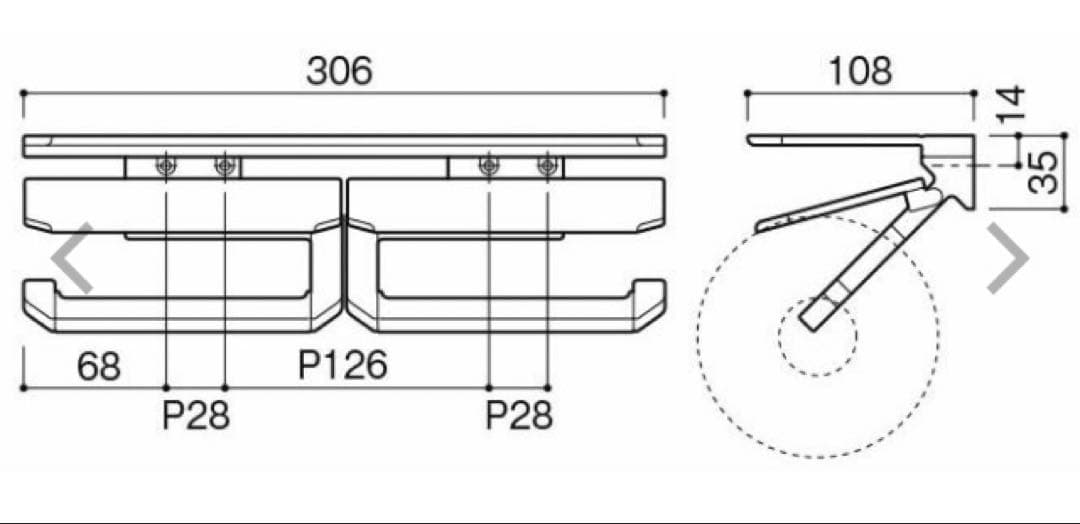 河淳　ダブルペーパーホルダー マットブラック SE-39W-003