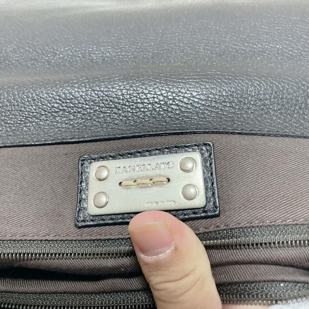 Zanellato ブラック ブリーフケース 金具 メンズ ワンハンドル