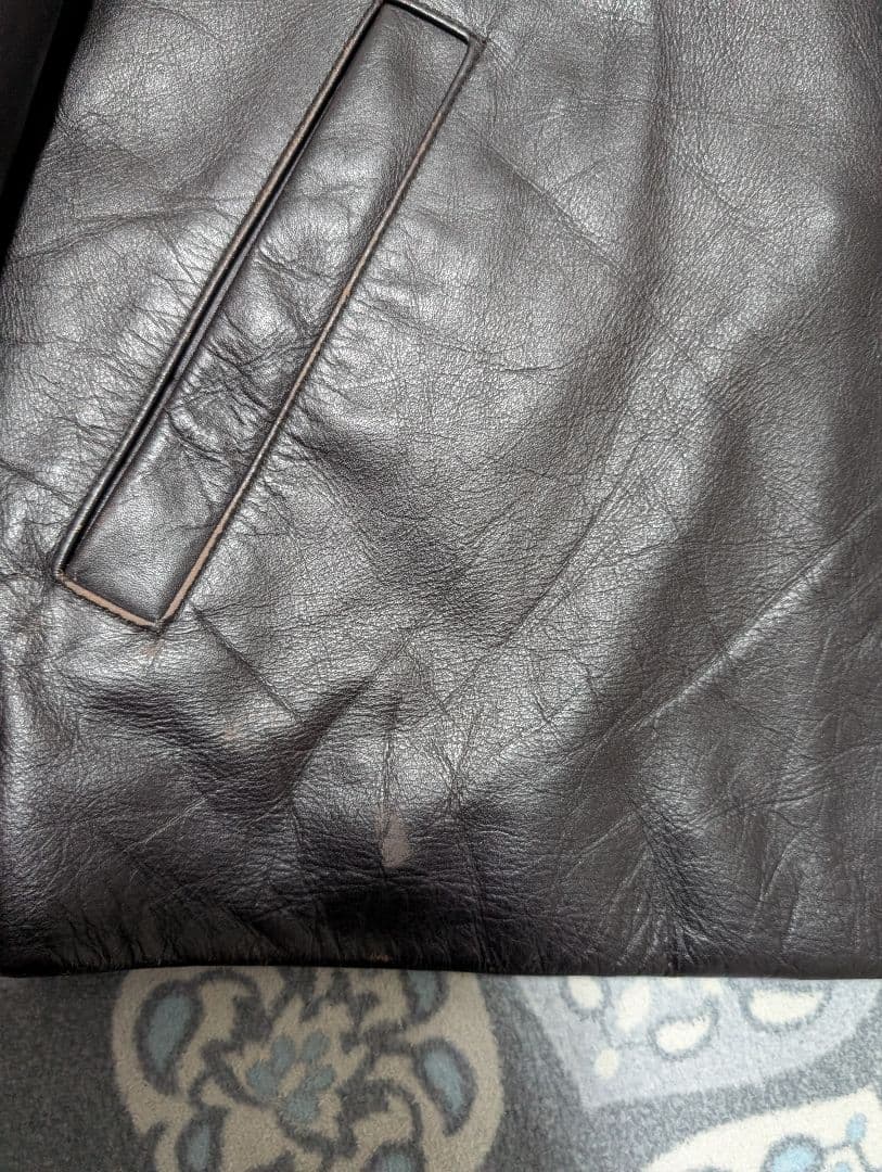 茶芯 90s オールドGAP ビンテージ レザージャケット ライダーズ 革ジャン