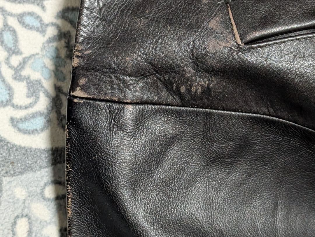 茶芯 90s オールドGAP ビンテージ レザージャケット ライダーズ 革ジャン