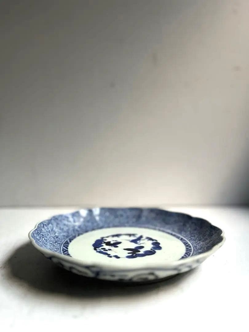 【TOYA様リクエスト】904 骨董 古伊万里 微塵唐草輪花皿 3点