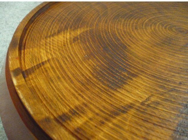 朱塗 彫刻 絵変り 丸盆 5枚 [B31315]