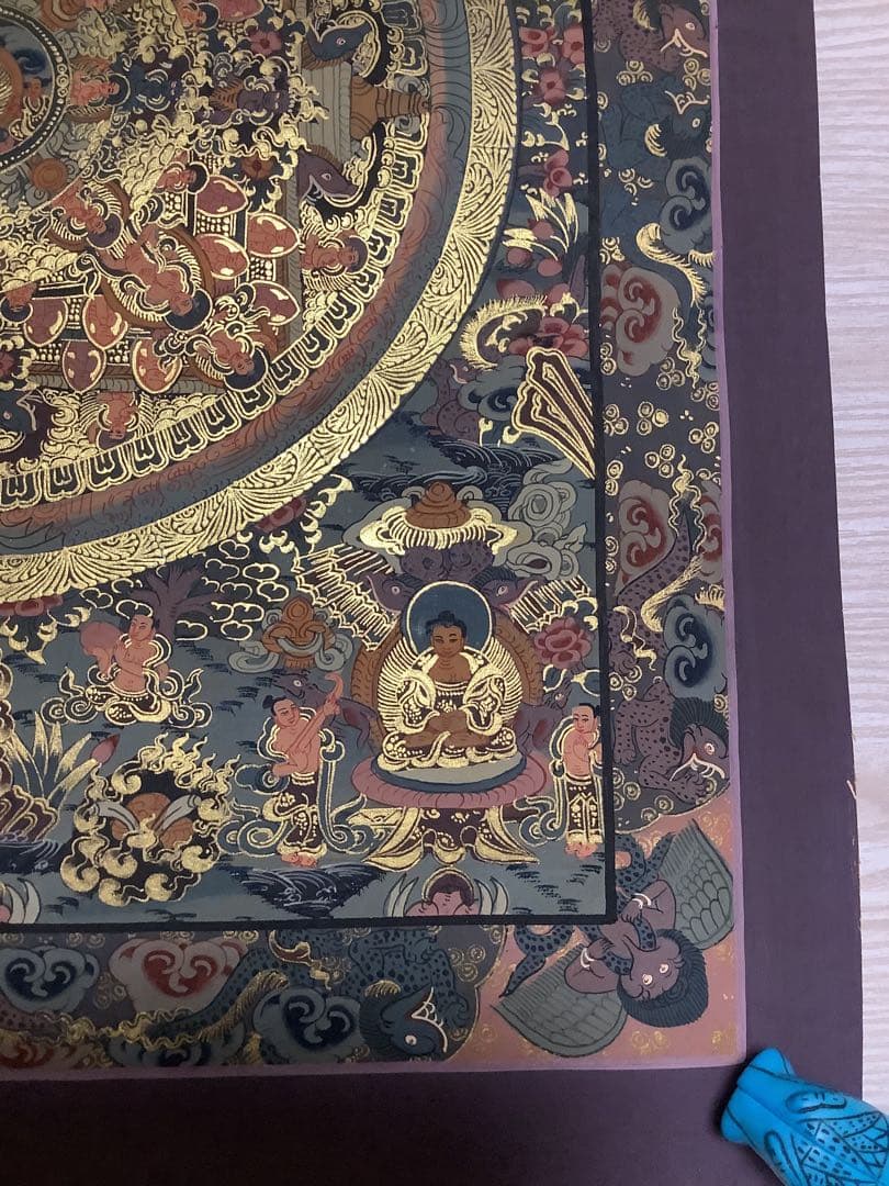 《 チベット密教　新品　1点物 》 手描き　曼荼羅　仏陀　釈迦　仏画　仏教　a6