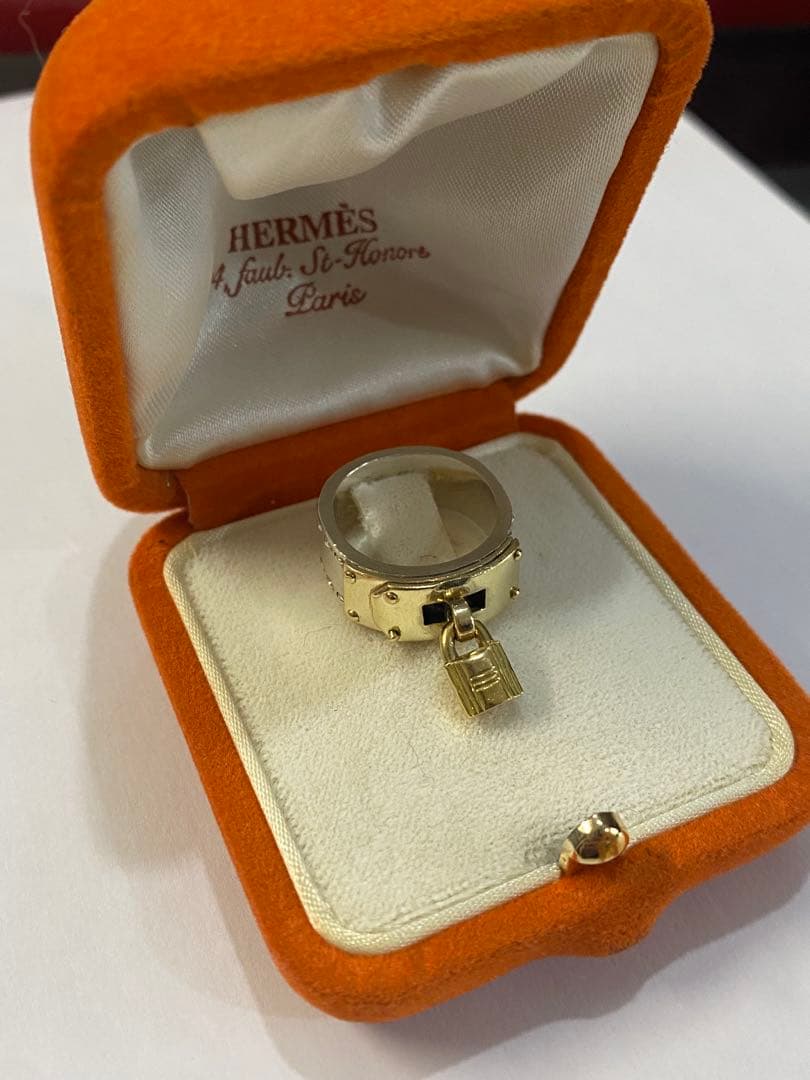 HERMÈS ロック付きリング サイズ51 SV925