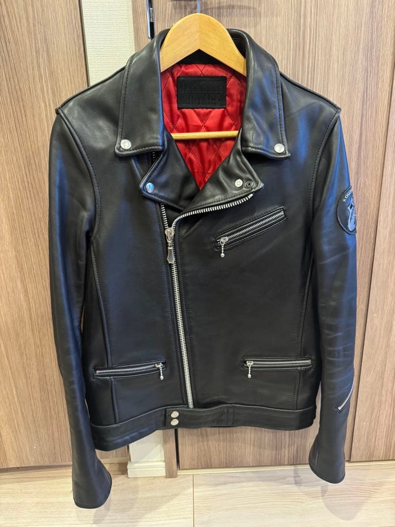 カウレザー　牛革　レザーライダース　ローリングストーンズコラボ　ヴィンテージ