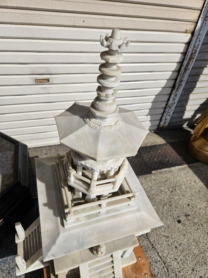天然石 多宝塔 特大サイズ 古美術 骨董品 彫刻 高麗天然石 仏国寺 大理石