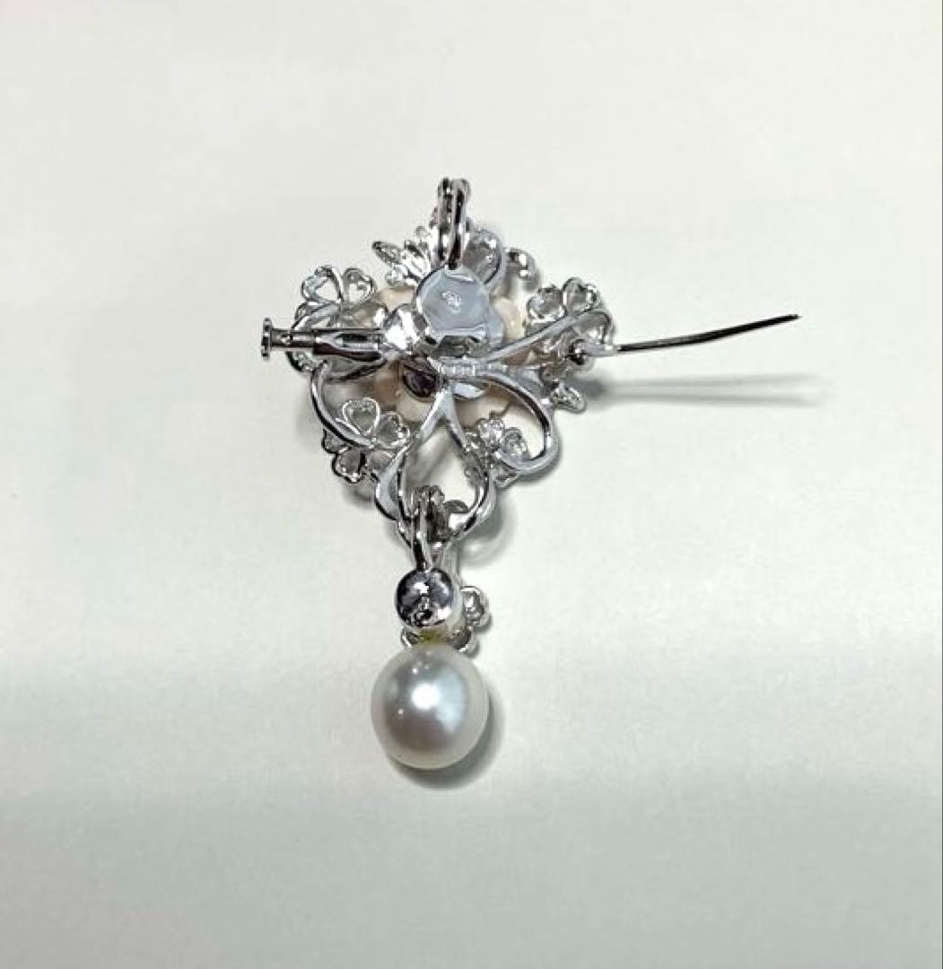 ギンザ・タナカ ブローチ 白蝶真珠 入学式 卒業式 検索用-あこや真珠-ミキモト