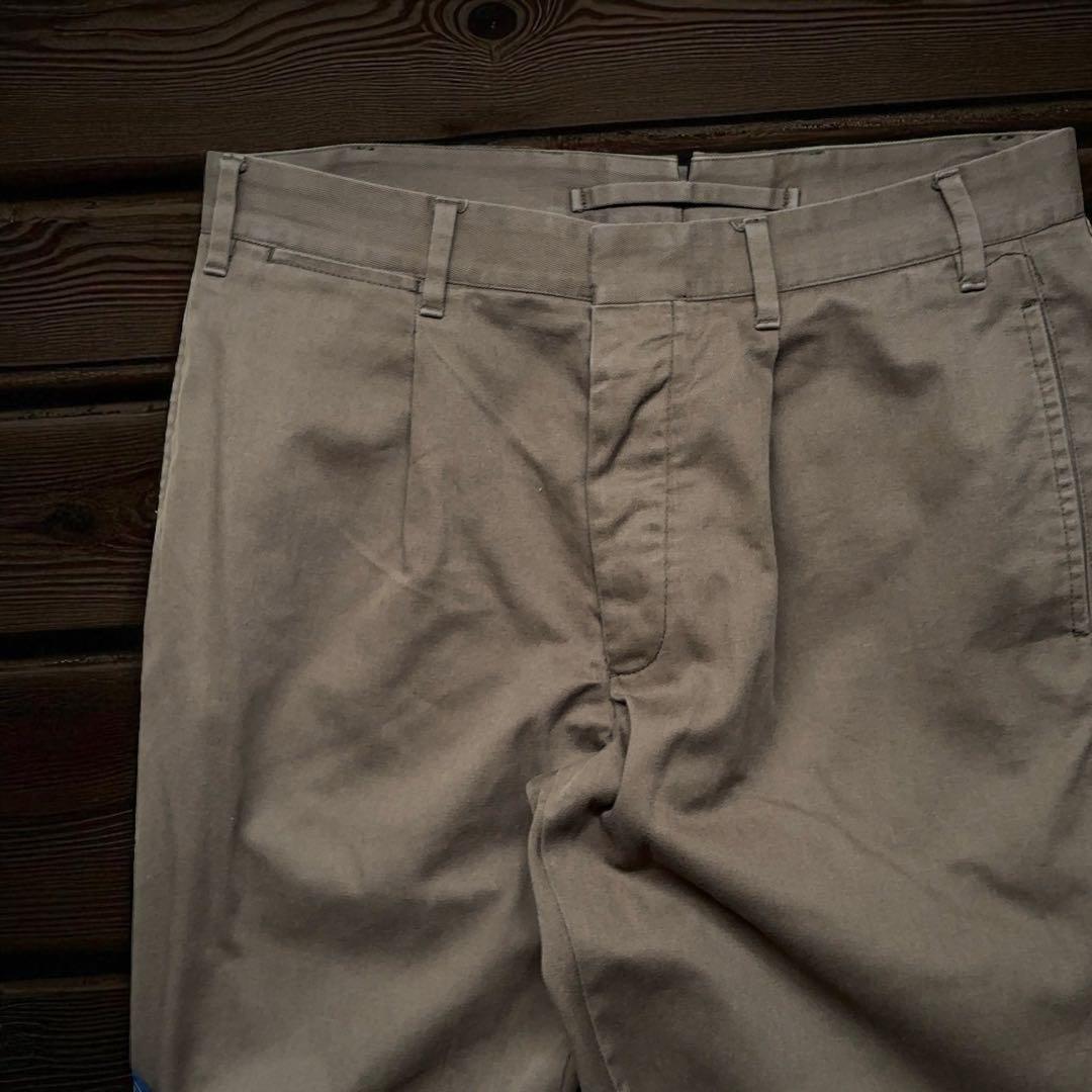 美品 THE GIGI ザ ジジ 上質コットン 1プリーツ ワイドパンツ 48