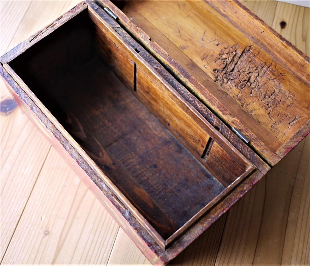 赤塗木箱　バニティージュエリーボックス　双喜吉祥図案　祝結婚記念　中国