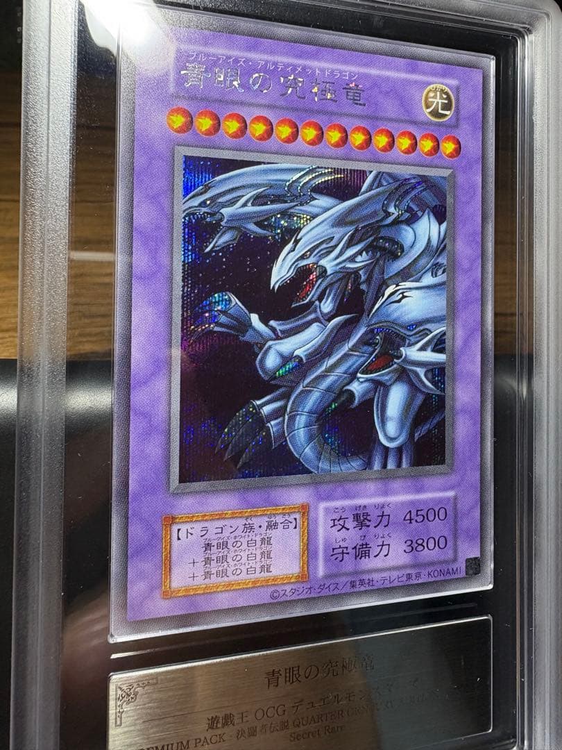 遊戯王 鑑定 済青眼の究極竜 シークレット シーク ARS10 PSA10 相当